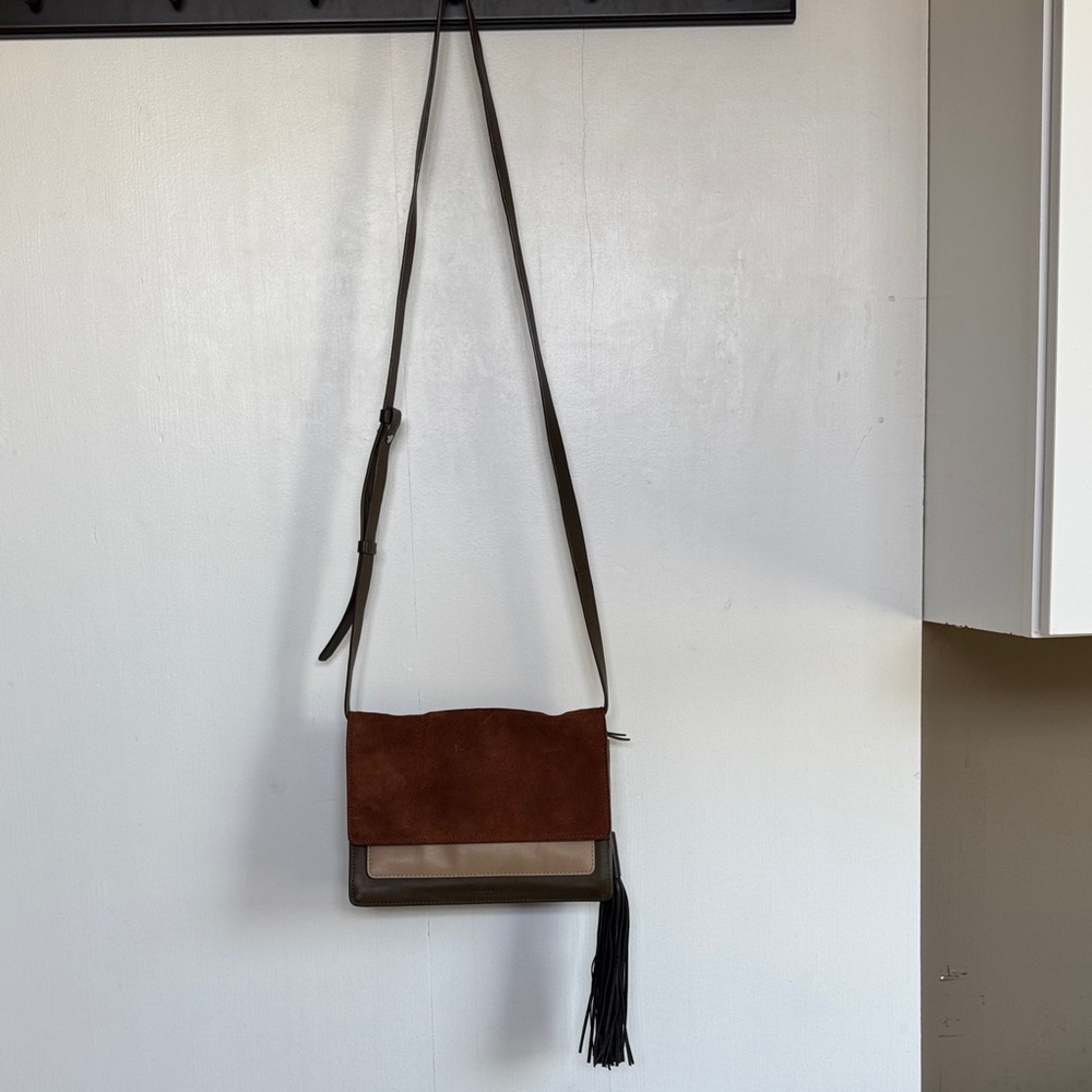 All Saints Brown and Tan Crossbody Bag